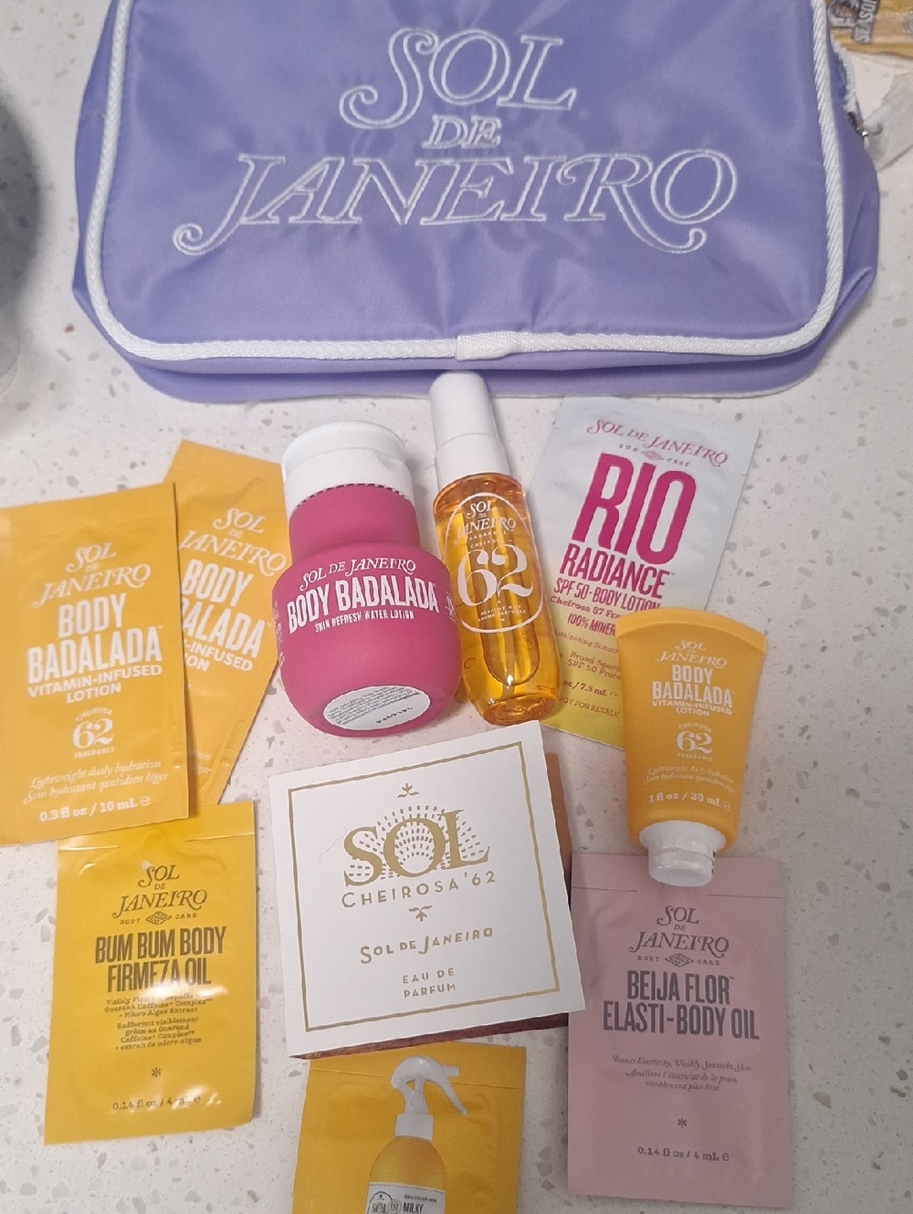 Sol de Janeiro Bath & Body Set in Lavender, Pink, Yellow, Gold, White